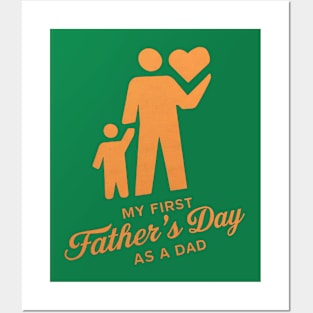 First Time Dad Est 2024 Fathers Day Posters and Art